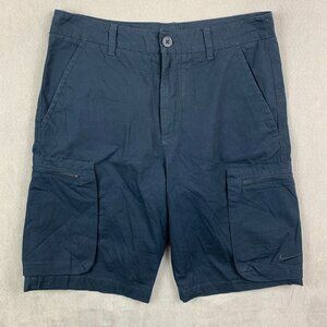 Nike Mens Shorts 30 Blue Navy Cargo Zip Pockets Ripstop Outdoor Hiking Gorpcore